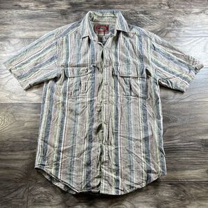 Vintage The Australian Outback Collection Shirt Mens Small Striped Hemp Y2K 90s‎